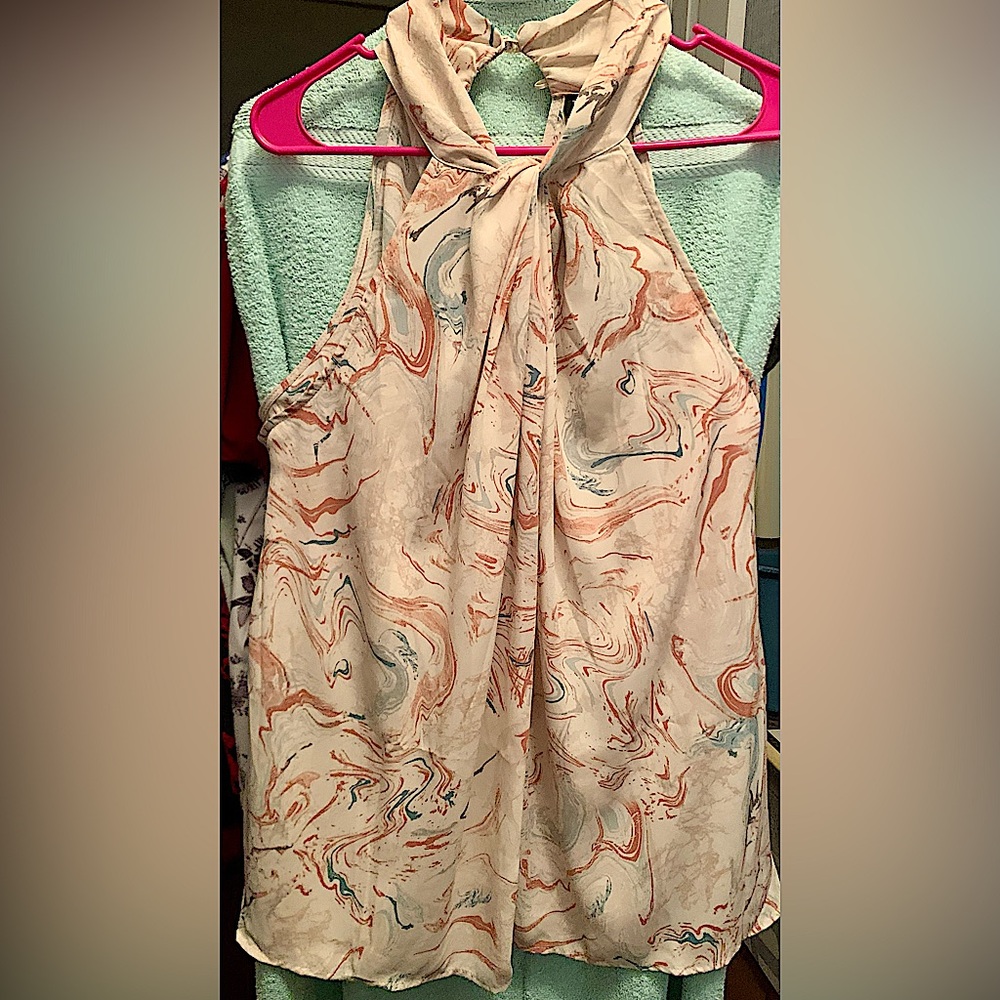 Torrid Pink Tie Front Relaxed Blouse